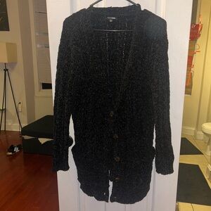 Black Women's Sweater Cardigan